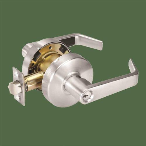 Yale Grade 2 Entry Cylindrical Lock, Augusta Lever, Satin Chrome Yale Grade 2 Entry Cylindrical Lock, Augusta Lever, Satin Chrome