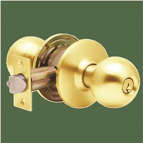 Dexter Grade 2 Entry/office Cylindrical Lock, Conventional Cylinder Bright Brass Dexter Grade 2 Entry/office Cylindrical Lock, Conventional Cylinder Bright Brass