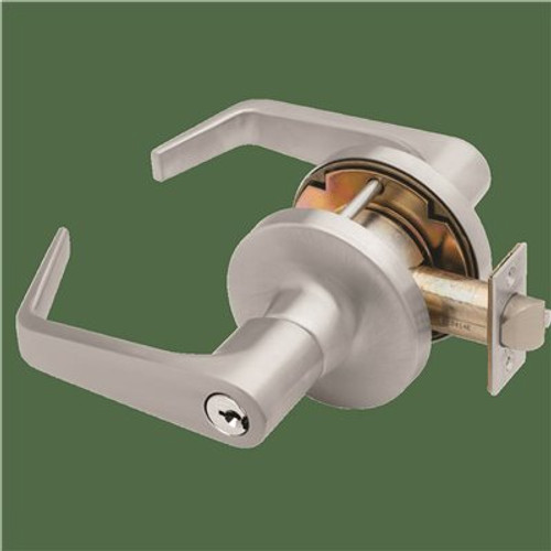 Falcon Grade 1 Entry/office Cylindrical Lock, Key In Lever, Dane, Satin Chrome Falcon Grade 1 Entry/office Cylindrical Lock, Key In Lever, Dane, Satin Chrome
