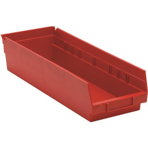 Quantum Storage Systems Red 17-7/8 X 6-5/8 X 4 In Eco Shelf Bin Package Of 20