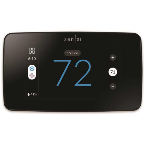 White-Rodgers Sensi Touch 2 Wi-Fi 7-Day Programmable Thermostat In Black White-Rodgers Sensi Touch 2 Wi-Fi 7-Day Programmable Thermostat In Black