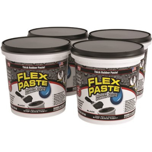 Flex Seal Flex Seal Flexible Watertight Multipurpose Sealant, Black, 3 Lb Paste, Case Of 4