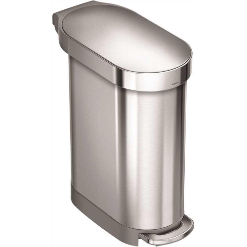 SimpleHuman SimpleHuman Slim Hands-Free Step Trash Can 45l/12gal Brushed Stainless Steel SimpleHuman SimpleHuman Slim Hands-Free Step Trash Can 45l/12gal Brushed Stainless Steel