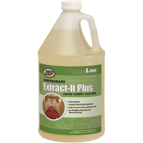 ZEP Lemongrass Extract-It Plus Liquid Extraction Carpet Cleaner, 1gal, Case Of 4 ZEP Lemongrass Extract-It Plus Liquid Extraction Carpet Cleaner, 1gal, Case Of 4