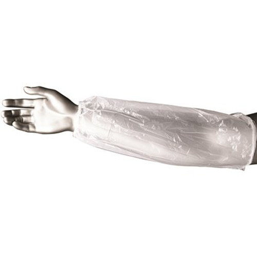 Ambishield Polyethylene Sleeve Elastic Ends Handmade 18" White Case Of 1000 Ambishield Polyethylene Sleeve Elastic Ends Handmade 18" White Case Of 1000