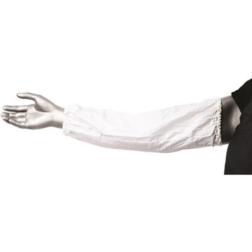Ambishield 4 Mil Vinyl Sleeve With Elastic Ends 18" White Case Of 288 Ambishield 4 Mil Vinyl Sleeve With Elastic Ends 18" White Case Of 288