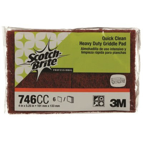 3M Quick Clean Heavy Duty Griddle Pad Case Of 6 3M Quick Clean Heavy Duty Griddle Pad Case Of 6