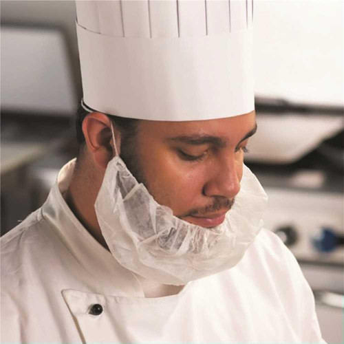 Tradex Disposable Beard Covers White, Case Of 1000