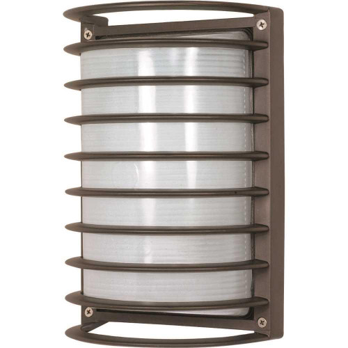 SATCO Nuvo Architectural Bronze One-Light 10 Rectangle Cage Die Cast Bulk Head