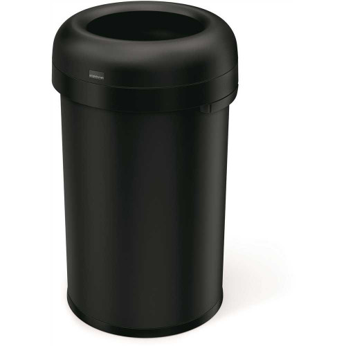 SimpleHuman 80l 21 Gal. Bullet Open Top Can Matte Black SimpleHuman 80l 21 Gal. Bullet Open Top Can Matte Black