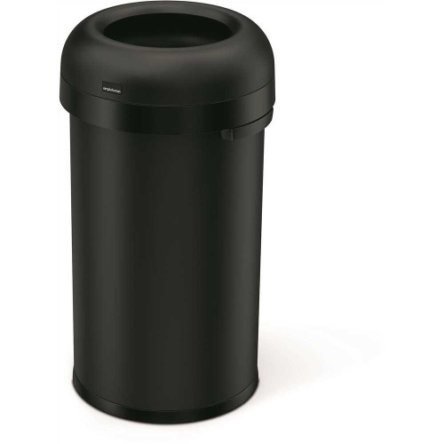 SimpleHuman 60l 16 Gal. Bullet Open Top Can Matte Black SimpleHuman 60l 16 Gal. Bullet Open Top Can Matte Black