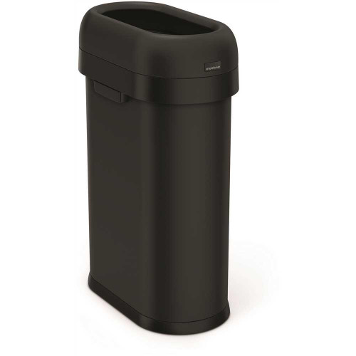 SimpleHuman 50l 16 Gal. Slim Open Top Can Matte Black SimpleHuman 50l 16 Gal. Slim Open Top Can Matte Black