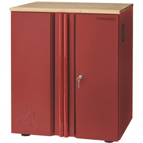 Husky Welded 2-Door Base Cabinet In Red, 28 In.w X 32 In.h X 21.5in. D