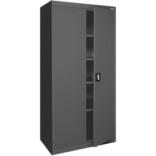 Sandusky Garage Cabinet In Charcoal, 36 In. W X 72 In. H X 18 In. D Sandusky Garage Cabinet In Charcoal, 36 In. W X 72 In. H X 18 In. D