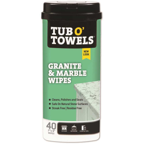 Tub O' Towels Granite And Marble Cleaning Wipes Case Of 12 Tub O' Towels Granite And Marble Cleaning Wipes Case Of 12