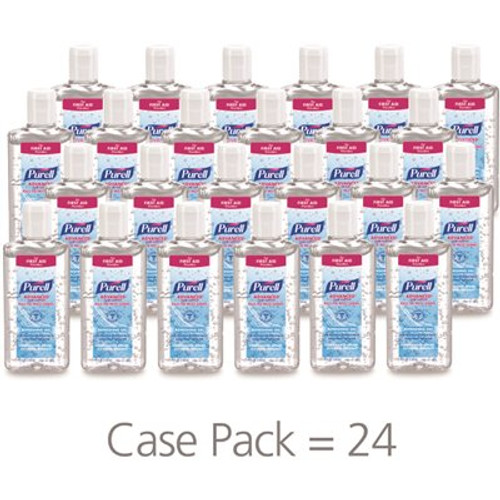 Purell Advanced Hand Sanitizer Refreshing Gel for First Aid Providers, 4 fl. oz. Flip Cap Bottle (24-Pack Per Case)