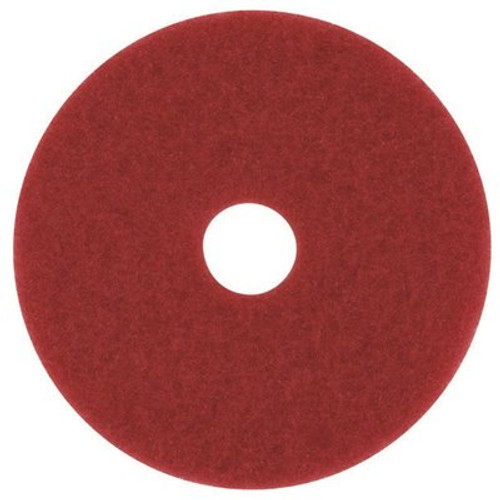 3M 14 in. Red Buffing Floor Pad (5-Count) 3M 14 in. Red Buffing Floor Pad (5-Count)