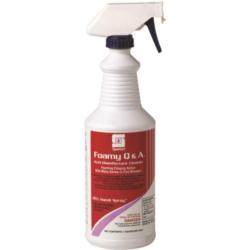 Foamy Q & A Foamy Q & A 1 Quart Citrus Scent One Step Cleaner/Disinfectant, 12 Pack Foamy Q & A Foamy Q & A 1 Quart Citrus Scent One Step Cleaner/Disinfectant, 12 Pack