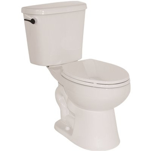 2-Piece All-In-One 1.28 GPF Single Flush ADA Elongated Toilet In White 2-Piece All-In-One 1.28 GPF Single Flush ADA Elongated Toilet In White