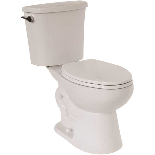 2-Piece All-In-One 1.28 GPF 10-In. Rough-In Single Flush ADA Elongated Toilet In White 2-Piece All-In-One 1.28 GPF 10-In. Rough-In Single Flush ADA Elongated Toilet In White