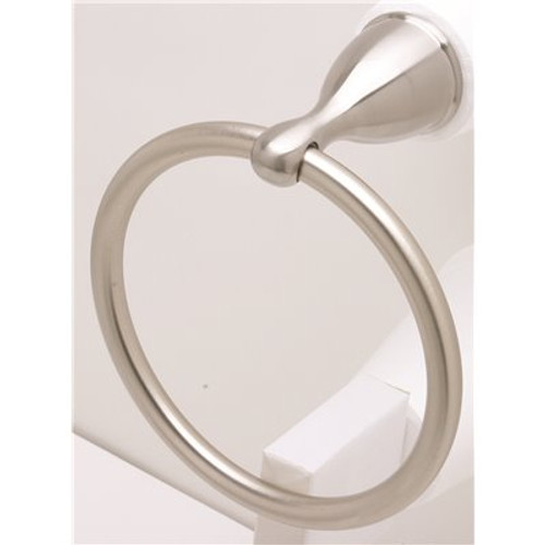 Seasons Anchor Point Brushed Nickel Towel Ring