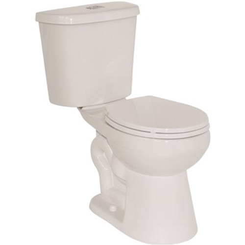 Seasons 2-Piece All-In-One 0.9/1.28 GPF Dual Flush Round Toilet In White Seasons 2-Piece All-In-One 0.9/1.28 GPF Dual Flush Round Toilet In White
