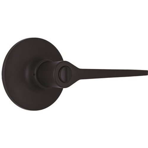 Shield Security Bed/Bath Privacy Door Lever, Flat Straight, Matte Black