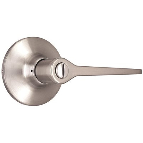 Shield Security Bed/Bath Privacy Door Lever, Flat Straight, Satin Nickel Shield Security Bed/Bath Privacy Door Lever, Flat Straight, Satin Nickel
