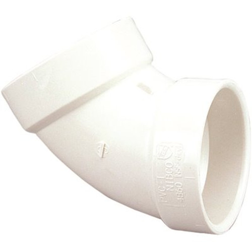 NIBCO 3" PVC Dwv All-Hub Double Sanitary Tee Fitting