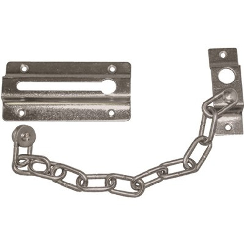 Generic Chain Door Lock, 3-5/16" Extruded Brass, Satn Nickl-Platd, 6"chain Generic Chain Door Lock, 3-5/16" Extruded Brass, Satn Nickl-Platd, 6"chain