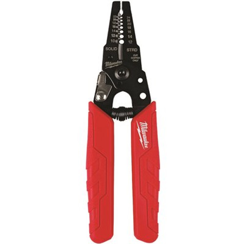 Milwaukee Compact Wire Stripper & Cutter With Comfort Grip, 10-24 Awg Milwaukee Compact Wire Stripper & Cutter With Comfort Grip, 10-24 Awg