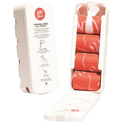 Aunt Flow Disposable Bag Dispenser With Rolls Package Of 2 Aunt Flow Disposable Bag Dispenser With Rolls Package Of 2