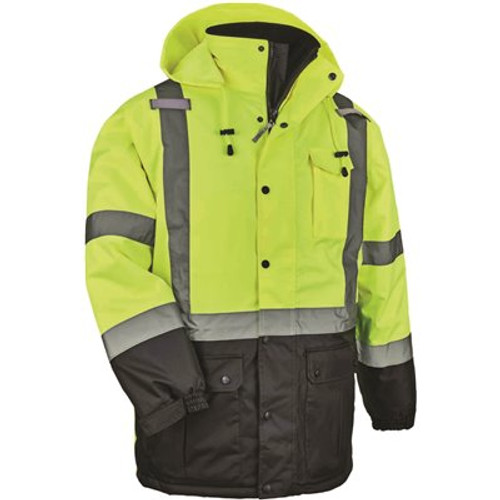 Ergodyne 8384 L Lime Hi-Vis Winter Jacket Quilted Parka