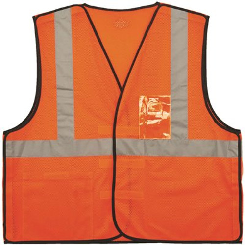 Ergodyne 8216ba 2xl/3xl Orange Class 2 Breakaway Mesh Vest - ID Holder