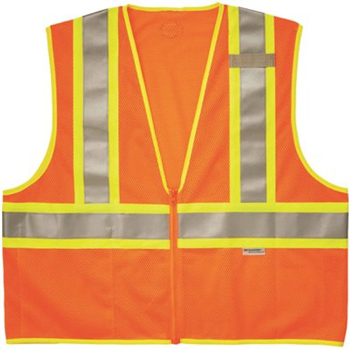Ergodyne 8230z L/xl Orange Class 2 Two-Tone Mesh Vest