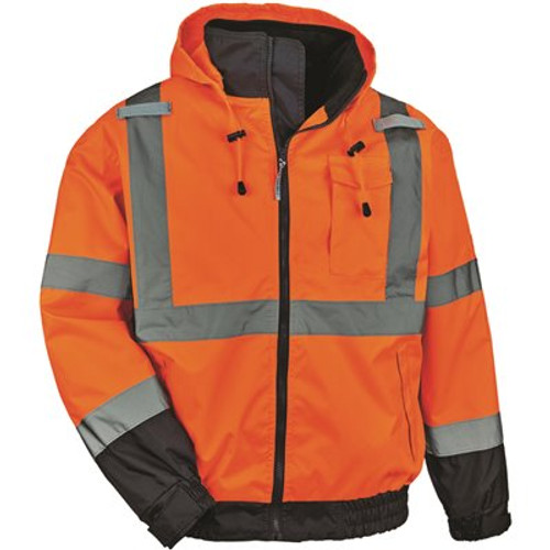 Ergodyne 8379 5xl Orange 3-In-1 Hi-Vis Winter Bomber Jacket
