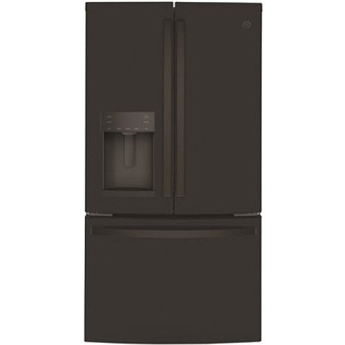 Ge Energy Star 22.1 Cubic Feet French-Door Refrigerator, Black Slate Ge Energy Star 22.1 Cubic Feet French-Door Refrigerator, Black Slate