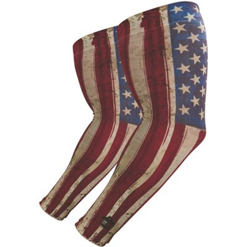 Ergodyne 6695 Xl/2xl American Flag Sun Protection Arm Sleeves Pair
