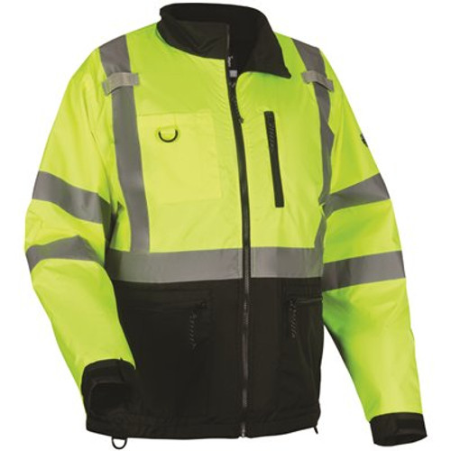 Ergodyne 8351 M Lime Hi-Vis Windbreaker Water-Resistant Jacket