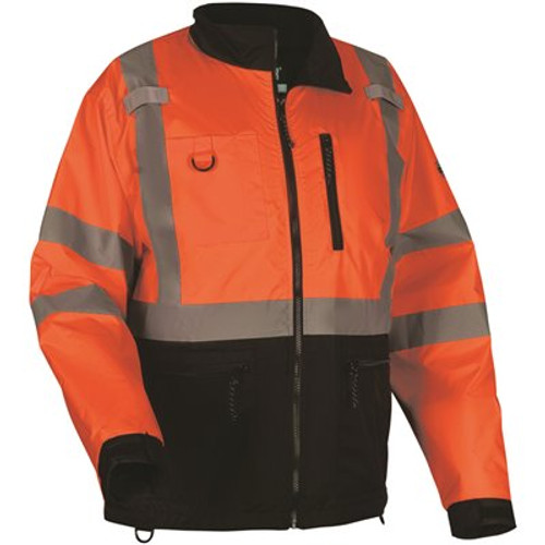 Ergodyne 8351 3xl Orange Hi-Vis Windbreaker Water-Resistant Jacket