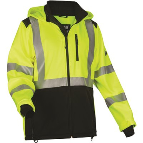Ergodyne 8353 2XL Lime Hi-Vis Softshell Water-Resistant Jacket