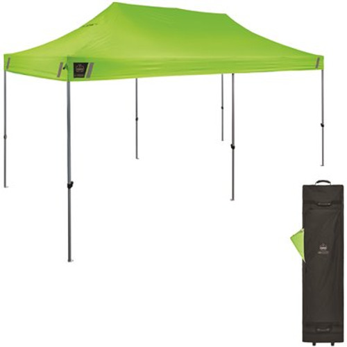 Ergodyne 6015 Single Lime Heavy-Duty Pop-Up Tent 10ftx20ft