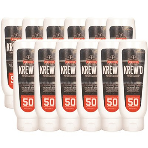 Ergodyne 6351 8oz - Spf 50 Sunscreen Lotion Package Of 12