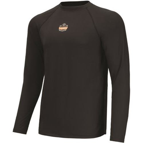 Ergodyne 6436 M Black Long Sleeve Lightweight Base Layer Shirt