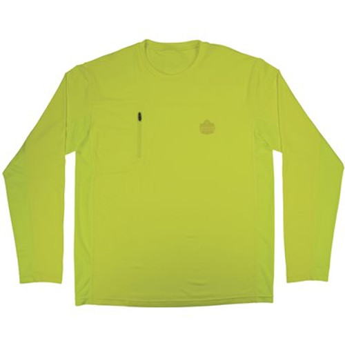 Ergodyne 6689 L Lime Cooling Long Sleeve Sun Shirt With UV Protection