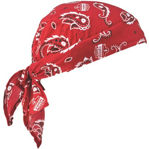 Ergodyne 6710ct Red Western Cooling Bandana Triangle Hat Pva Tie Case Of 6