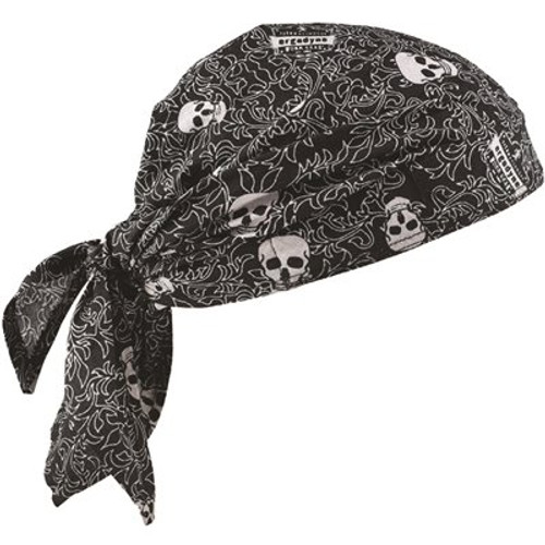 Ergodyne 6710ct Skulls Cooling Bandana Triangle Hat Pva Tie Case Of 6