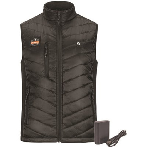 Ergodyne 6495 M Black Rechargeable Heated Vest With Battery