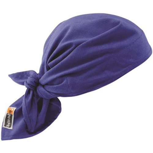 Ergodyne 6710fr Blue Fr Cooling Bandana Triangle Hat Tie Case Of 6