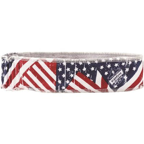 Ergodyne 6605 Stars And Stripes High-Performance Terry Cloth Sweatband Case Of 6